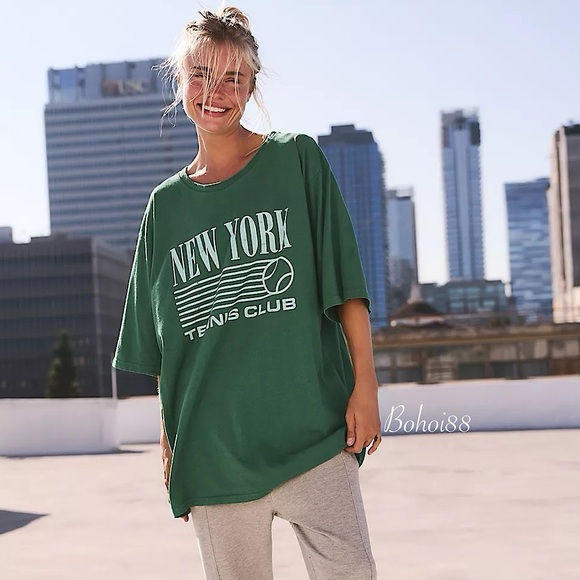 NEW Free People Original Retro Brand NYC Tennis Club Tee - Picture 4 of 13